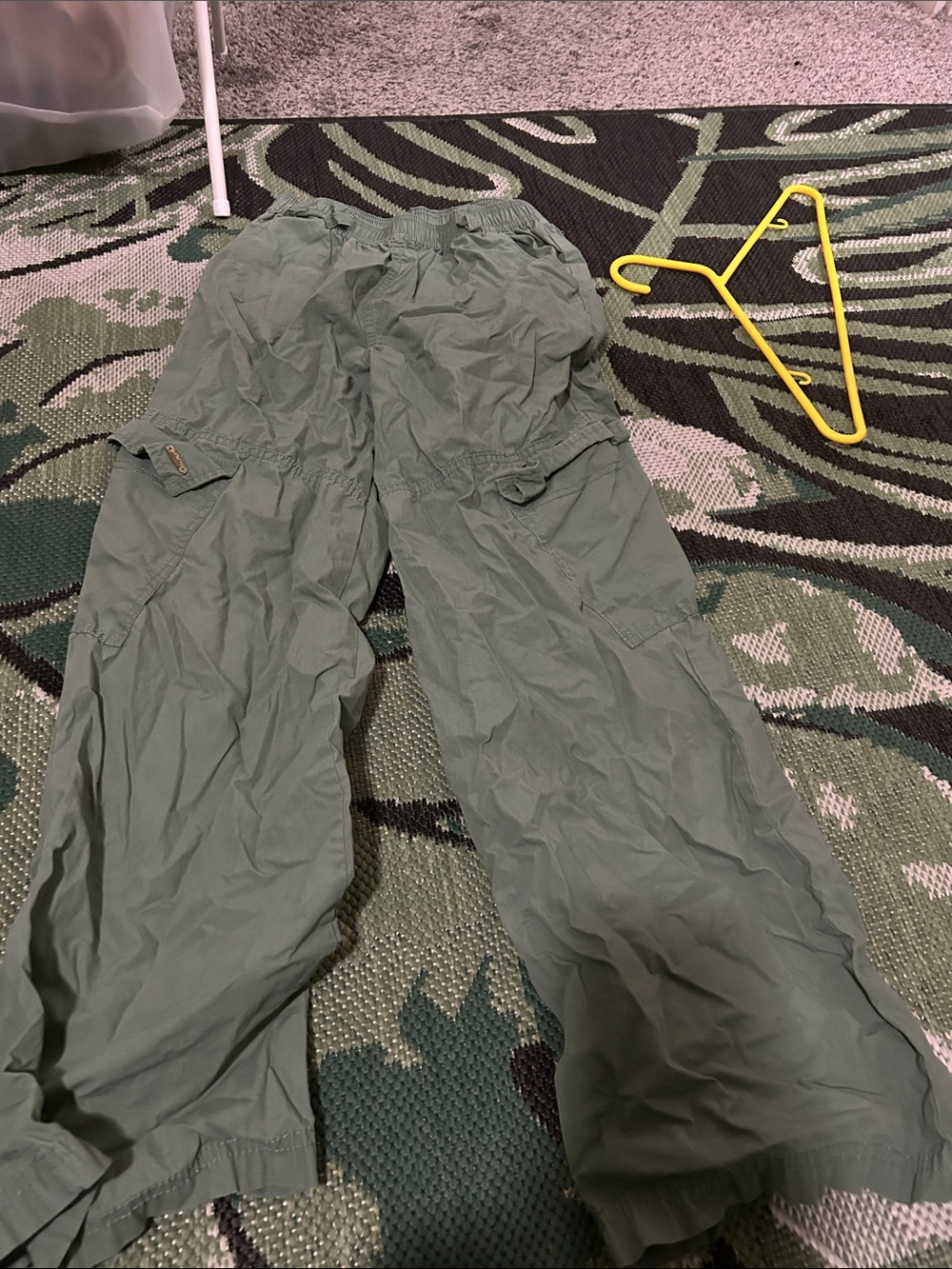 Girls Olive Green Cargo Pants